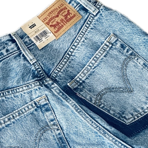 👖💙 LEVI’S Ribcage Straight Ankle Jeans | Sz 26 x 27 | Distressed Light Wash NWT - Picture 6 of 9